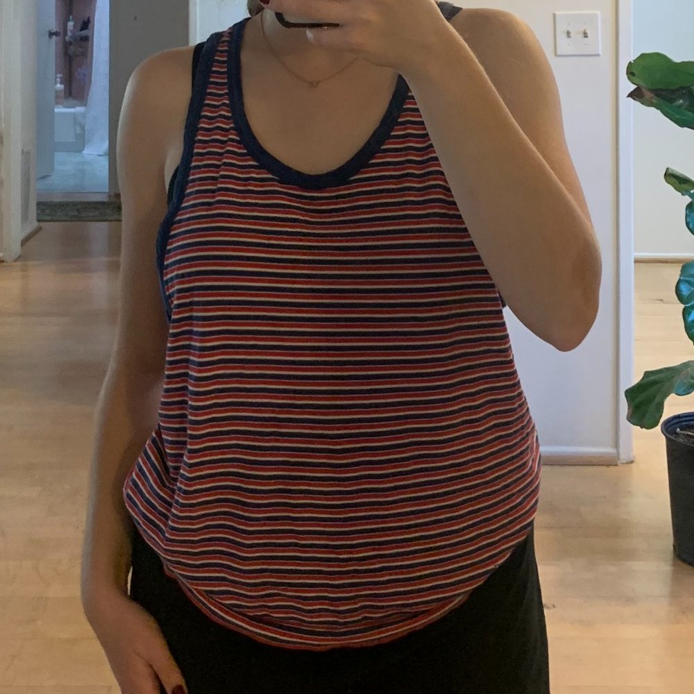 Acne Red White + Blue Tank